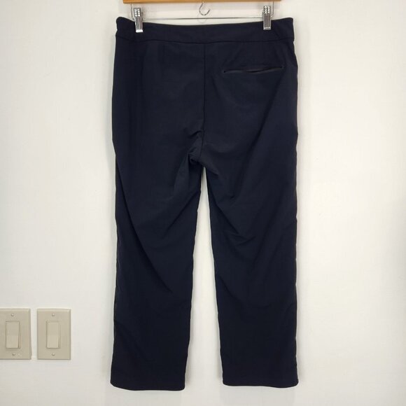 Alchemy Equipment Crop Trouser Pant Womens S Navy Side Zip Stretch Relaxed - Picture 2 of 12